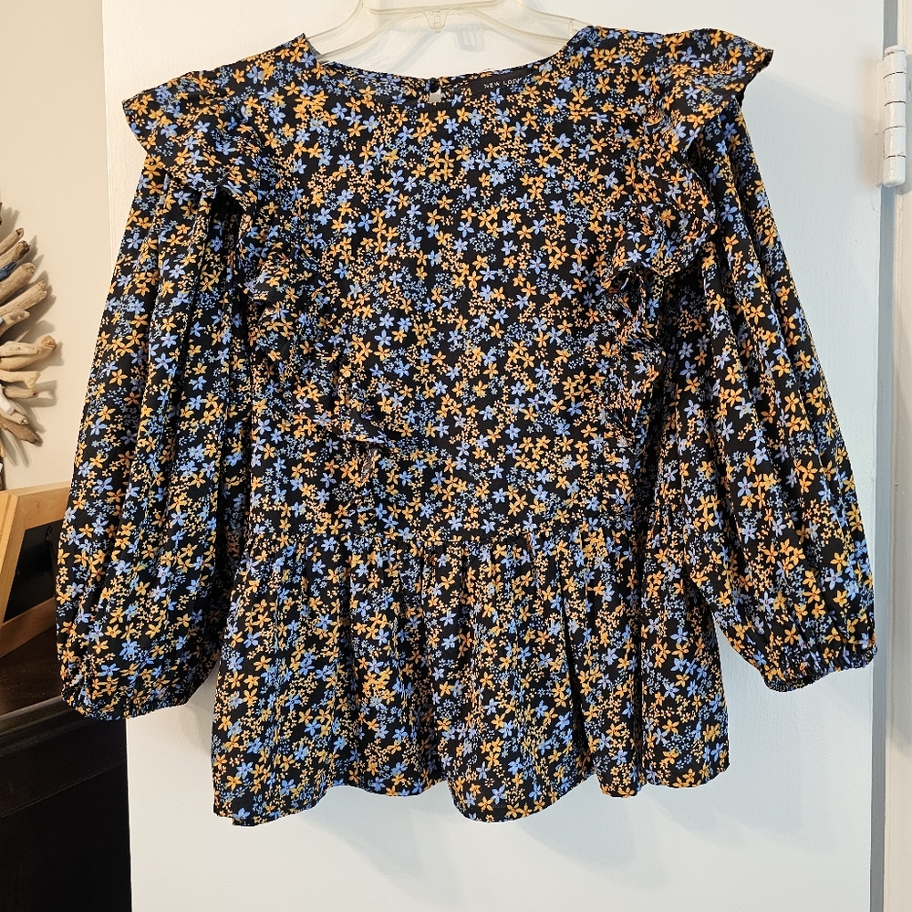 Bohemian Cottagecore Floral Long Sleeve Blouse
